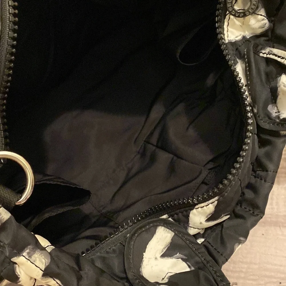 Marc by Marc Jacobs Pretty Nylon Painted Flower Diaper Bag Black - White…